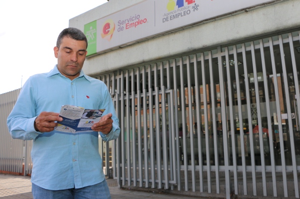 Juan Carlos Montoya  beneficiado de la feria de empleo
