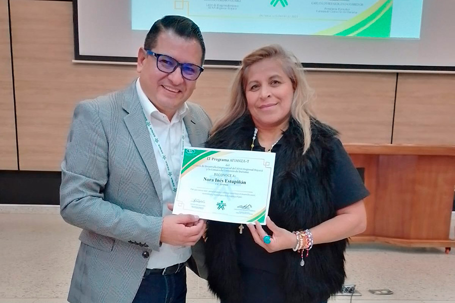 Nora Inés Estupiñán, gerente del hogar El Edén para el adulto mayor en Duitama, es beneficiaria del programa Afianza-T.