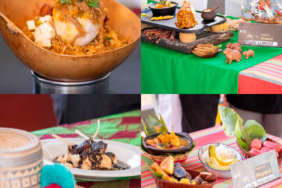 Platos de distintas regiones de Colombia, los protagonistas del festival gastronómico. Un mundo de sabores.