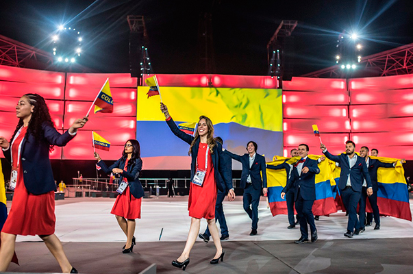 La bandera colombiana brilló en la apertura de WorldSkills Abu Dhabi 2017