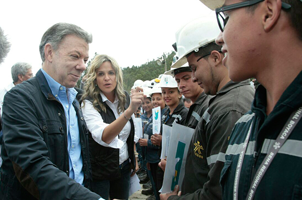 Presidente Santos inaugura ampliación y modernización de la mina didáctica del Centro Minero del SENA en Boyacá
