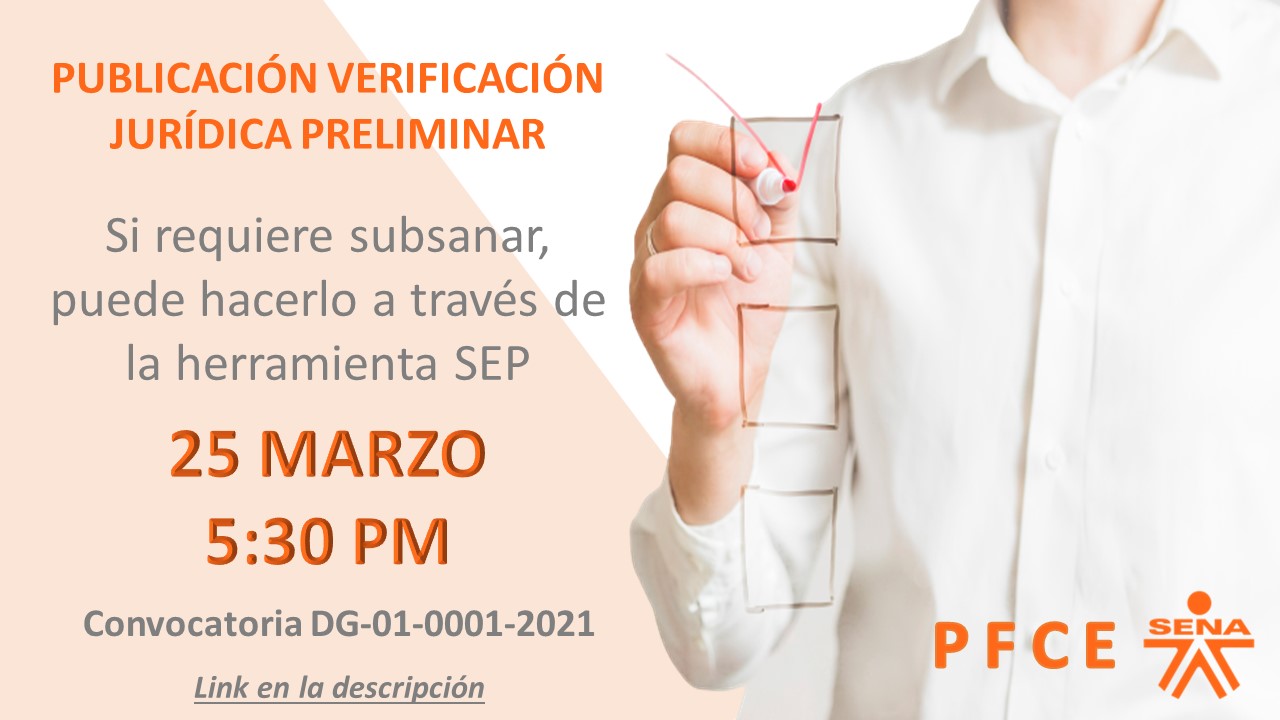 Subsanaciones verificación jurídica