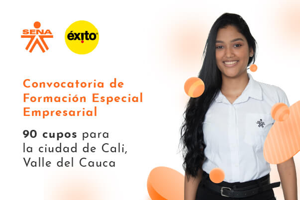 Los aprendices se formarán 6 meses en el SENA y luego podrán realizar su etapa productiva durante otros 6 meses en el Éxito. 