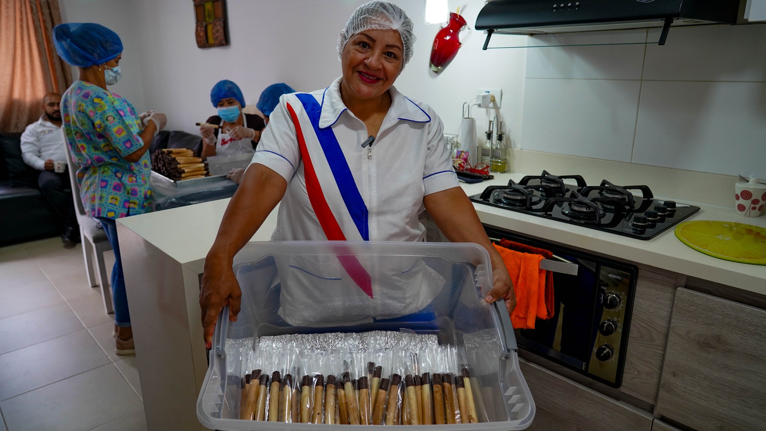 Los barquillos que han transformado positivamente la vida de Luz Adriana. 