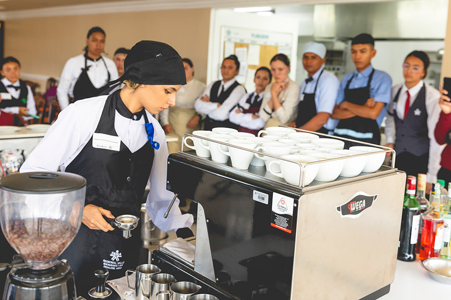 Los conocimientos en barismo fueron evaluados a través de la preparación de dos tipos de café: ‘Capuccino’ y ‘Expresso’.