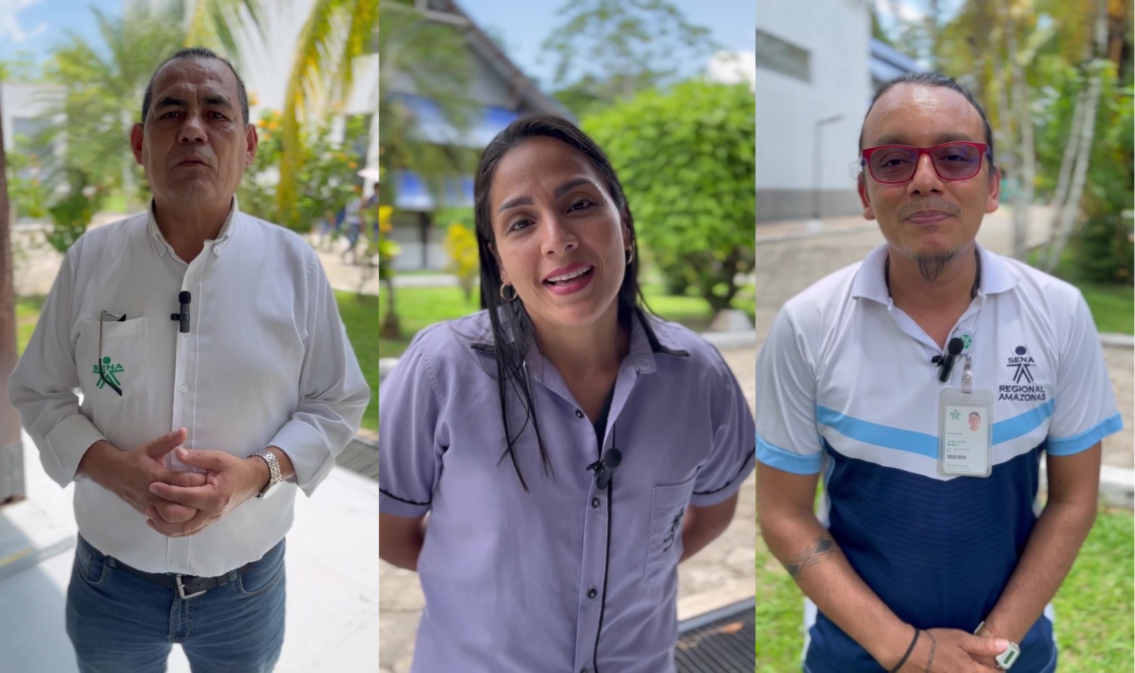 De derecha a izquierda: Danilo Arango, coordinador académico CBTA, Diana Patricia Pion, Aprendiz del Tecnólogo en Gestión del Ta