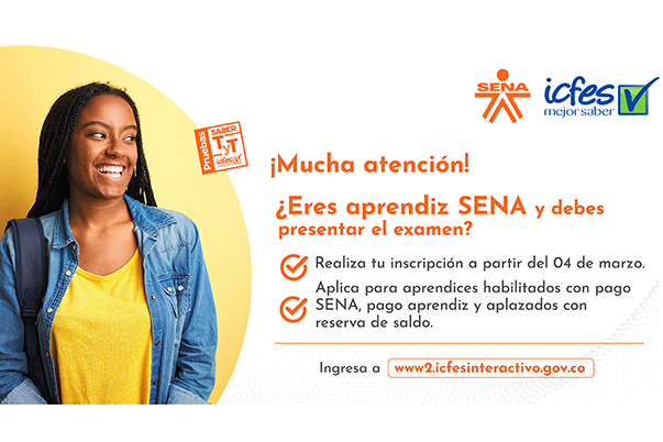 El SENA otorga el beneficio de pago de las pruebas Saber TyT por una sola vez a los aprendices habilitados.