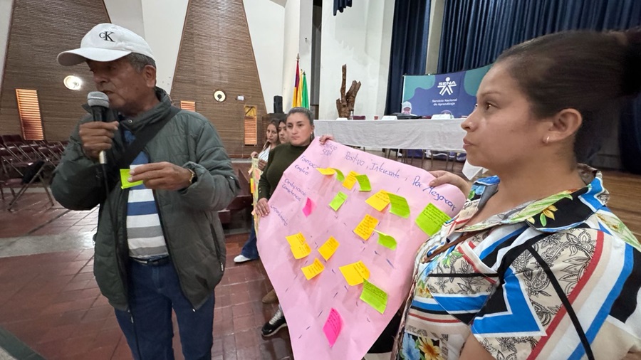 A través de actividades de participación pedagógica implementadas por el SENA, los asistentes al encuentro pudieron exponer la p