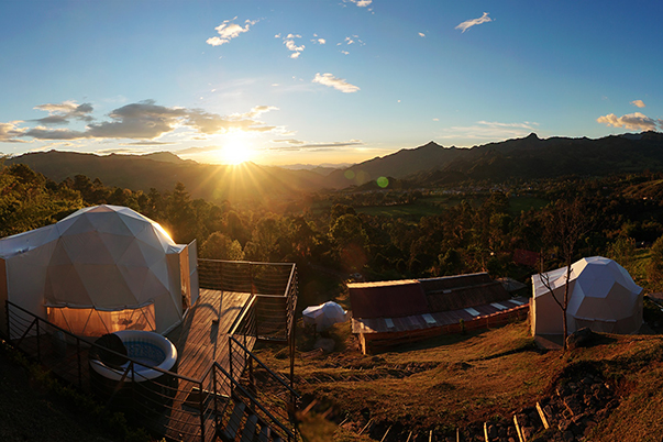 Guaia Terra Glamping, una de las 84 empresas apoyadas en Cundinamarca, que genera 9 empleos para el sector turístico en el munic