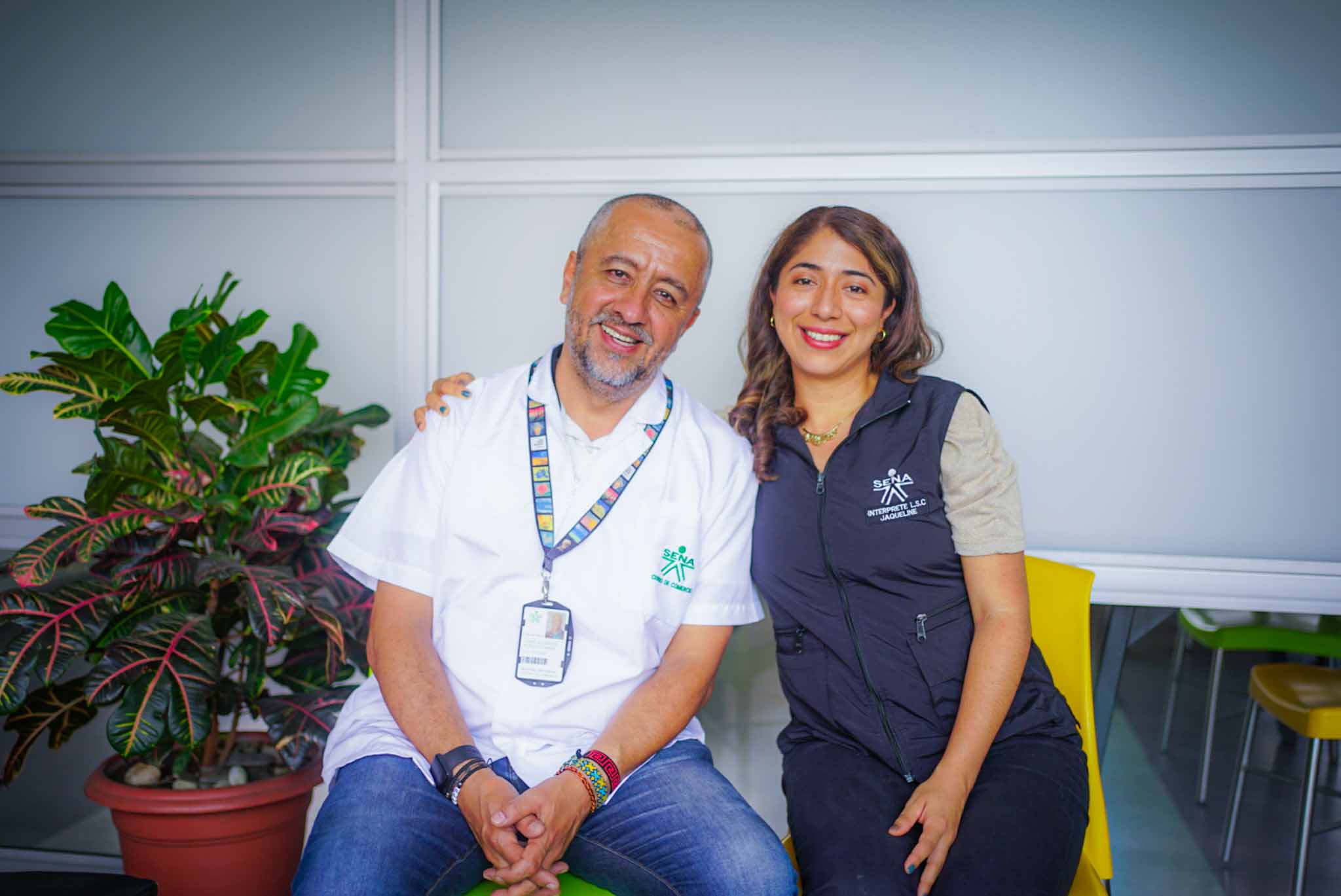 Jaime Pérez Posada y Jaqueline Cardona Ramírez, instructores que iniciaron el proceso de inclusión de personas con discapacidad.