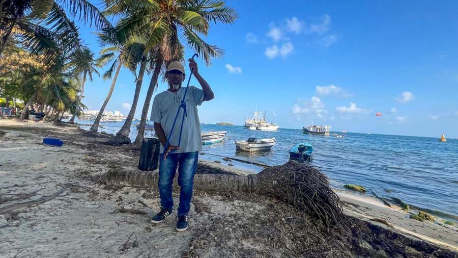 imagen de pescador preparandose