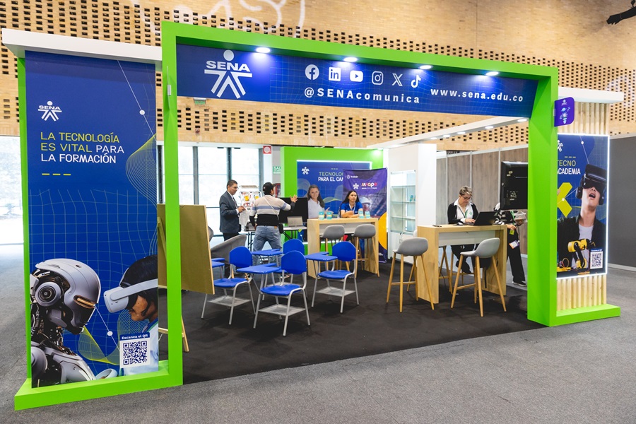 El espacio del SENA en Corferias es uno de los más visitados. Varios proyectos de formación son expuestos allí. 