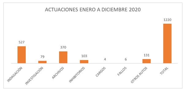 Actuaciones enero a diciembre 2020